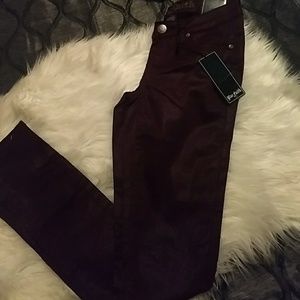 Burgundy Shimmering Jeans
